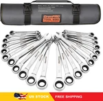 Grenpro Ratcheting Wrench Set, Combination 22-PIECE Sae & Metric. Fixed Price $83.96.