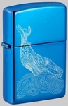 Zippo Whale Design High Polish Blue Windproof Pocket Lighter, 20446-093759. Fixed Price $37.95.