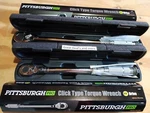 Pittsburg Pro Set Of Two, 3/8 1/2 Drive Click Type Torque Wrench Snap Socket. Fixed Price $49.89.