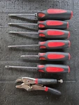 Set 6 Craftsman Professional Screwdrivers + Locking Pliers 45717. Fixed Price $48.00.