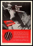 1947 Jh Williams Buffalo New York "superrenches" Slim Wrenches Vintage Print Ad. Fixed Price $14.95.