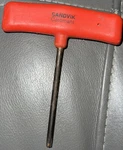 Lot Of 5: Sandvik Coromant T-20 T-handle Torx Pin Star Key Screwdriver Wrench. Fixed Price $15.00.