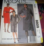 Uncut 70S-80S Vintage Coat-dress Mccall's Fenn Wright Size 10 Bust 32-1/2 #8809. Fixed Price $8.99.
