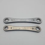 Craftman 13/16-7/8 + 5/8-3/4 12PT Chrome Ratcheting Box End Wrench 243684 943685. Fixed Price $17.98.