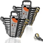 24-PIECE Metric And Sae Flex Head Ratcheting Wrench Set 72 Teeth Cr-v Steel. Fixed Price $138.44.