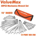Valuemax 20PCS Mechanics Wrench Set Combination With Pouch Sae Metric. Fixed Price $31.99.