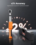 Digital Torque Wrench 3/8 Inch Drive 0-99.57 Lbf-ft 0-135 N.m 72-TOOTH Led. Fixed Price $105.99.