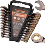 Horusdy 12PC Metric Ratcheting Combination Wrench Set With Organizer, 72-TEETH. Fixed Price $44.99.