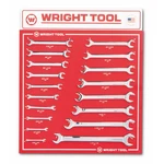 Wright Tool D987 Chrome Open End Wrench Set 18-PIECES. Sae. Fixed Price $755.27.