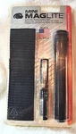 Maglite Mini Cell Aa Incandescent Flashlight 6", Black, Holster, M2A01H--READ. Fixed Price $17.75.