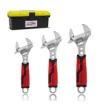 3-PIECE Adjustable Wrench Set, 6/8/10 Inch Crescent With Wide Jaw .... Fixed Price $47.78.