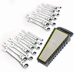 Flzosper 22 -piece Flex-head Ratcheting Wrench Set, Both Sae And Silver. Fixed Price $82.42.