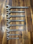 Netsuren Jis B 4630 Japan Open End Wrench Set Of 8: 36 27 24 22 21 14 12 Metric. Fixed Price $100.00.