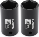 2PCS 1/2" Drive 13/16" Penta Sockets 5-POINT Utility Cr-mo Removes. Fixed Price $18.99.
