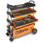 Beta Tool Trolley, 3 Drawer, Orange, Sheet Metal, In X 12. Fixed Price $687.99.