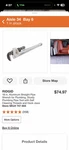 Ridgid 18 Aluminum Straight Pipe Wrench Adjustable Hook Jaws Self-cleaning. Fixed Price $77.66.