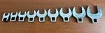 Snap On FCO12/14/18/20/22/24/26/30--3/8" Drive Sae Open-end Crowfoot Wrench Set. Fixed Price $104.99.