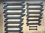 15 Kogyo (top) Sn Brand Metric Machinist Wrenches 30-6MM Open End Mazak Case. Fixed Price $90.00.