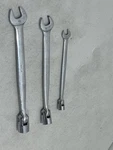 Snap-on Sae 6-PT FHO125 3/8, FHO18 9/16, FHO20 Flex/head Open End Combination. Fixed Price $75.00.