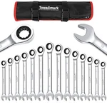 14PIECE Wrench Set Metric 6-19MM Ratcheting Fixed Head. Fixed Price $64.00.