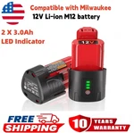 Pack 12V 3.0AH For Milwaukee M-12 Lithium-ion Battery 48-11-2425 48-11-2420. Fixed Price $19.98.