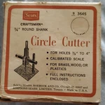 Craftsman 9-3645 Circle Cutter, 1/4" Blade, Black, Single Piece. Fixed Price $10.99.