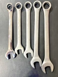 Lot Of 5 Assorted "pre-owned" Great Neck Drop Forged Wrenches. Fixed Price $12.00.