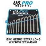Pro Industrial 12PC Metric Extra Long Combination Spanners Wrench Set 8-19MM. Fixed Price $41.98.
