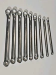 Vintage Craftsman 9PC Full Polish Metric Double Box End Professional Wrench Set. Fixed Price $259.95.
