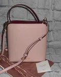Kate Spade Darcy Pink & Wine Crossbody Bucket Bag Top Handle Detachable Strap. Fixed Price $59.99.