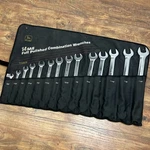 John Deere 14 Pc Sae Full Polished Combination Wrench Set W/pouch TY24215. Fixed Price $552.00.