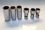 Snap-on 6PC 3/8 Drive Sae Deep & Universal Socket Set SFS221 SFS241 SFS281 FS20. Fixed Price $99.00.