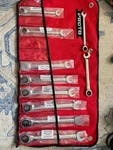 Proto Jscrm 12 Point Ratcheting Combination Wrench Set, Chrome Finish. Fixed Price $200.00.