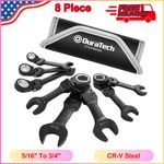 8-PIECE Stubby Flex-head Ratcheting Combination Wrench Set, Sae 5/16" To 3/4". Fixed Price $45.75.
