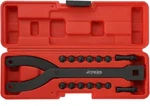 Red Adjustable Spanner Wrench Set With Interchangeable Pins For Bikes Cars. Fixed Price $29.89.