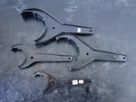 Enfield Spanner Wrench Set, 4IN, 3IN, 1/2IN, Plastic Pipe Fusion. Fixed Price $90.00.