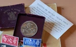 Festival Of Britain Silver 1951 Crown Coin Old Box Coa Antique Stamps Vintage Uk. Fixed Price $47.04.