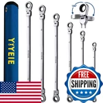 Yiyeie 6 Pcs Extra Long Flex Head Ratcheting Wrench Set Metric 8MM. Fixed Price $81.19.