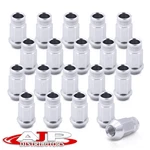 (20 Pieces) Silver M12 1.5 Thread Jdm Racing Drifting Aluminum Open End Lug Nuts. Fixed Price $11.99.