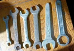 6 X Metric Yamaha, Osaka & Kawasaki Double Open End Wrench Lot Garage Find. Fixed Price $14.99.