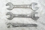 3 Vintage Hinsdale Chrome Vanadium Steel Open-end Wrenches. Fixed Price $26.94.