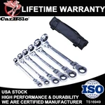 6 Double Box End Ratcheting Wrench Flex-head Extra Long Heavy Duty Spanner Set. Fixed Price $43.49.