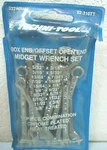 Techni-tool Midget Wrench 10 Pc. Offset Box Open End Sae Made In Usa. Fixed Price $18.00.