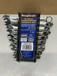 Used Chrome Vanadium King Craft 18 Piece Combination Wrench Set W/ Carry Case. Fixed Price $27.25.