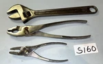 Proto Tools 3 Piece Crescent Style Wrench 12" & Slip Joint Pliers 6-1/2", 10". Fixed Price $60.00.