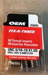 Oem Tools 25605 Fix-a-thred Thread Inserts Unc 5/16"-18 1.5D 10 Pack. Fixed Price $9.89.