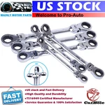 6PC Heavy Duty Double Box End Ratcheting Wrench Flex-head Extra Long Spanner Set. Fixed Price $40.89.