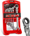 Hautmec 7-PIECE Flex Head Set, Ratcheting Combination Wrench With 72. Fixed Price $53.23.