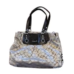 Coach Brown And Tan Leather Shoulder Bag F15510. Fixed Price $129.00.