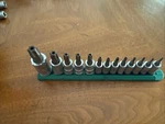 Gearwrench 13PC S2 Tamper-proof Torx Star Bit Socket Set W/ Rail T7 T60. Fixed Price $40.00.